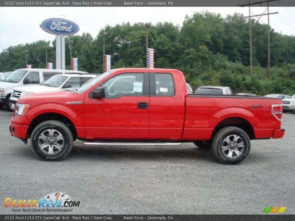 2012 Ford F150 STX SuperCab 4x4 Race Red / Steel Gray Photo #5