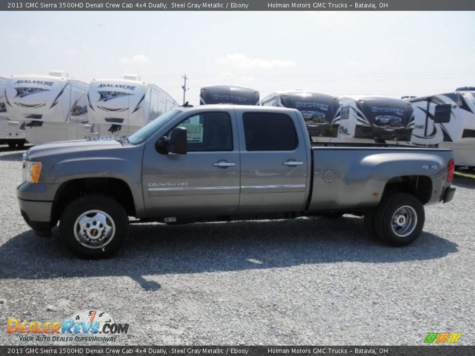 2013 GMC Sierra 3500HD Denali Crew Cab 4x4 Dually Steel Gray Metallic / Ebony Photo #4