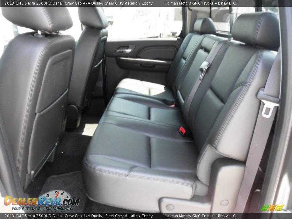 Rear Seat of 2013 GMC Sierra 3500HD Denali Crew Cab 4x4 Dually Photo #17