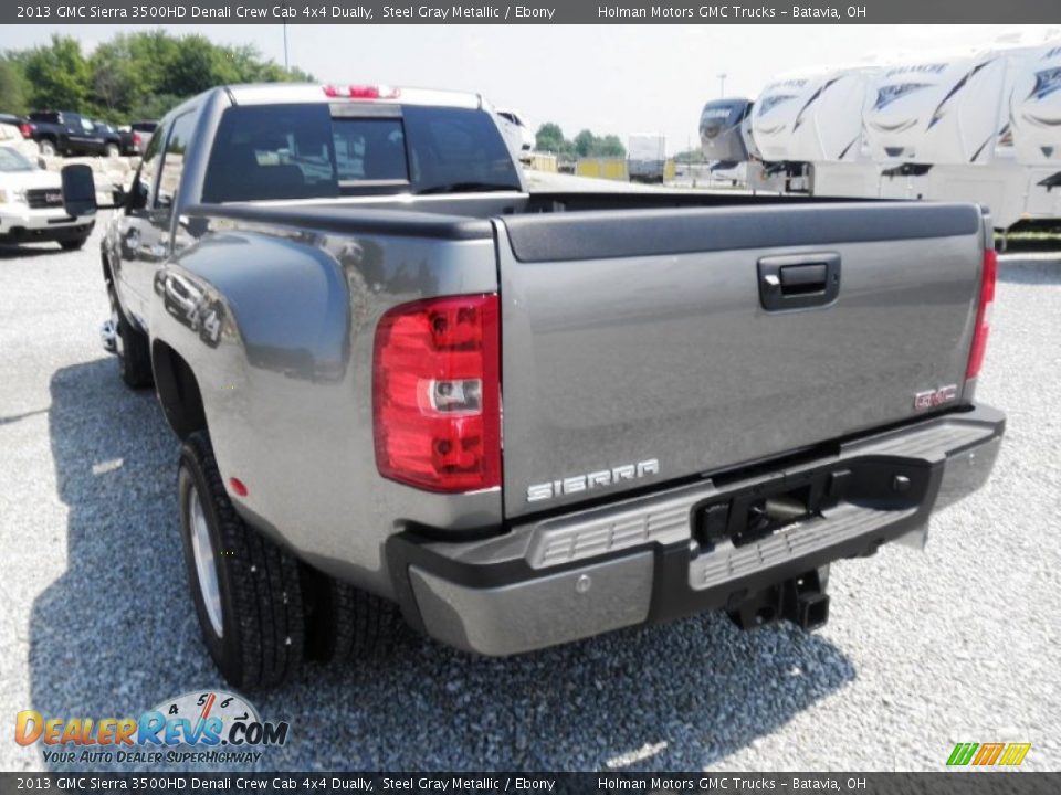 2013 GMC Sierra 3500HD Denali Crew Cab 4x4 Dually Steel Gray Metallic / Ebony Photo #19