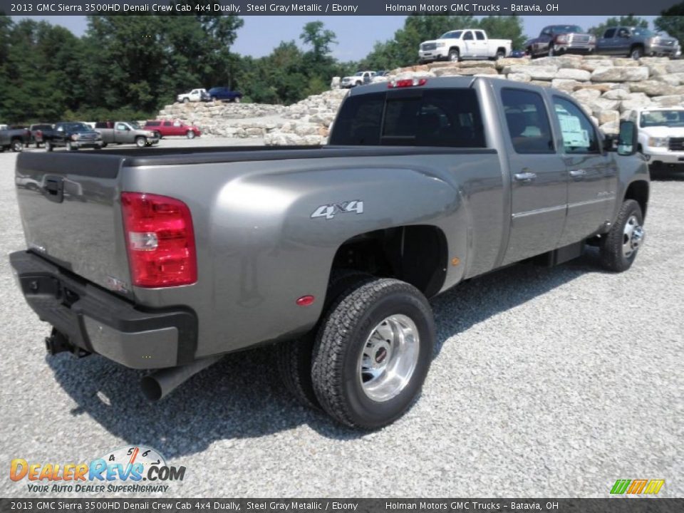 2013 GMC Sierra 3500HD Denali Crew Cab 4x4 Dually Steel Gray Metallic / Ebony Photo #25