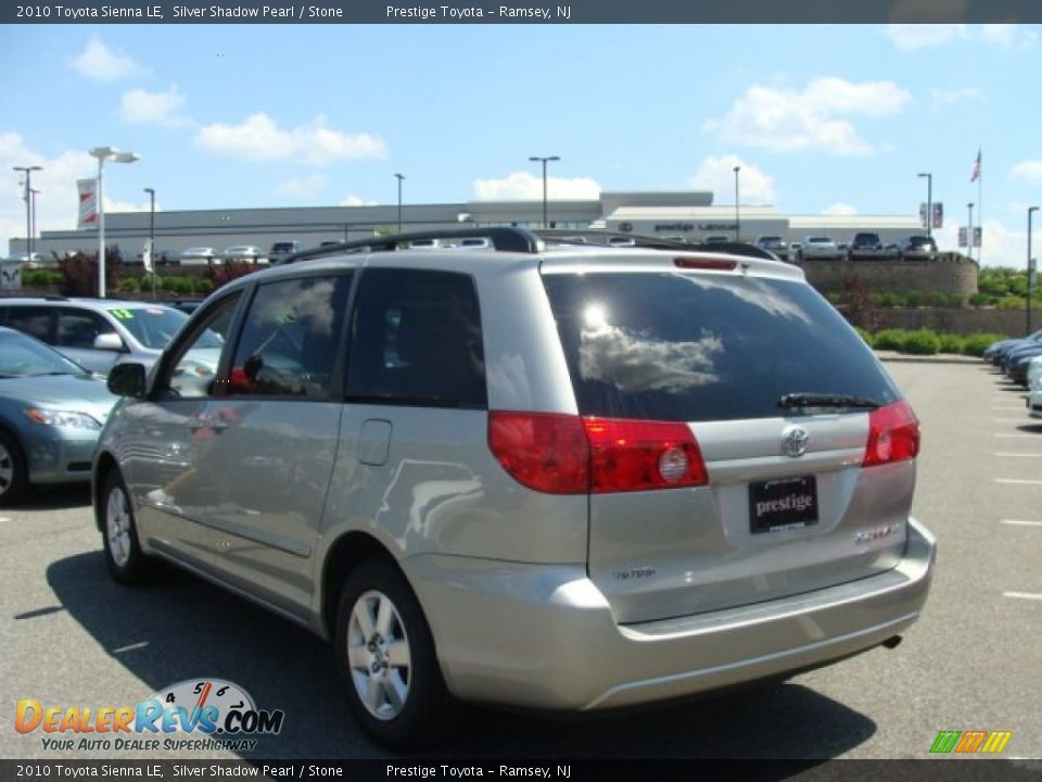 2010 Toyota Sienna LE Silver Shadow Pearl / Stone Photo #4