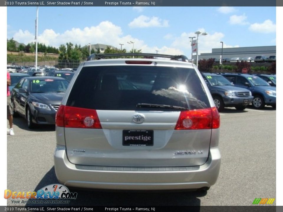 2010 Toyota Sienna LE Silver Shadow Pearl / Stone Photo #5