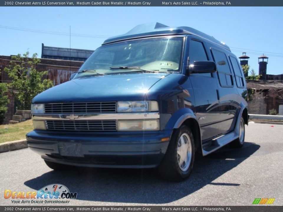 2002 Chevrolet Astro LS Conversion Van Medium Cadet Blue Metallic / Medium Gray Photo #1