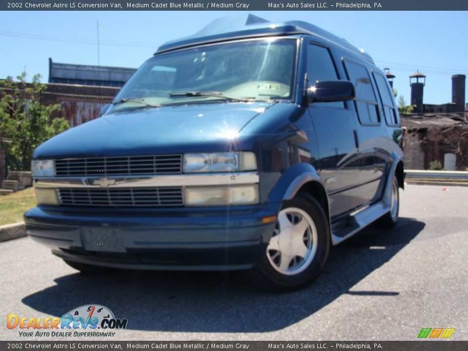 2002 Chevrolet Astro LS Conversion Van Medium Cadet Blue Metallic / Medium Gray Photo #19