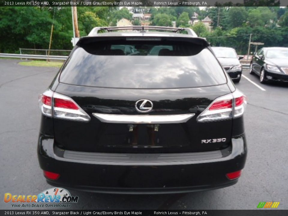 2013 Lexus RX 350 AWD Stargazer Black / Light Gray/Ebony Birds Eye Maple Photo #3