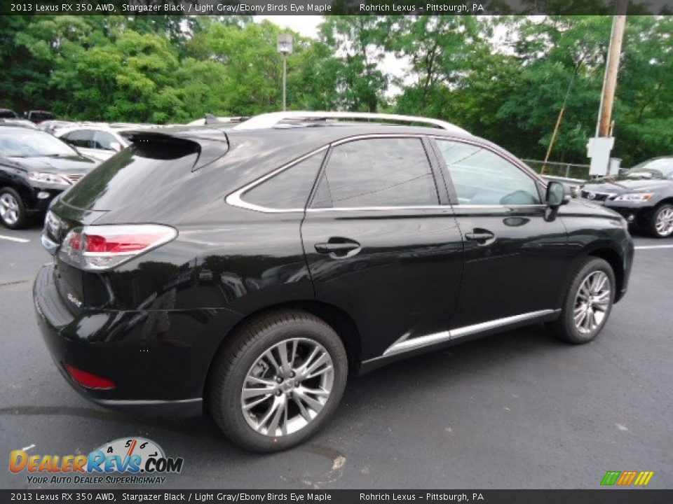2013 Lexus RX 350 AWD Stargazer Black / Light Gray/Ebony Birds Eye Maple Photo #4