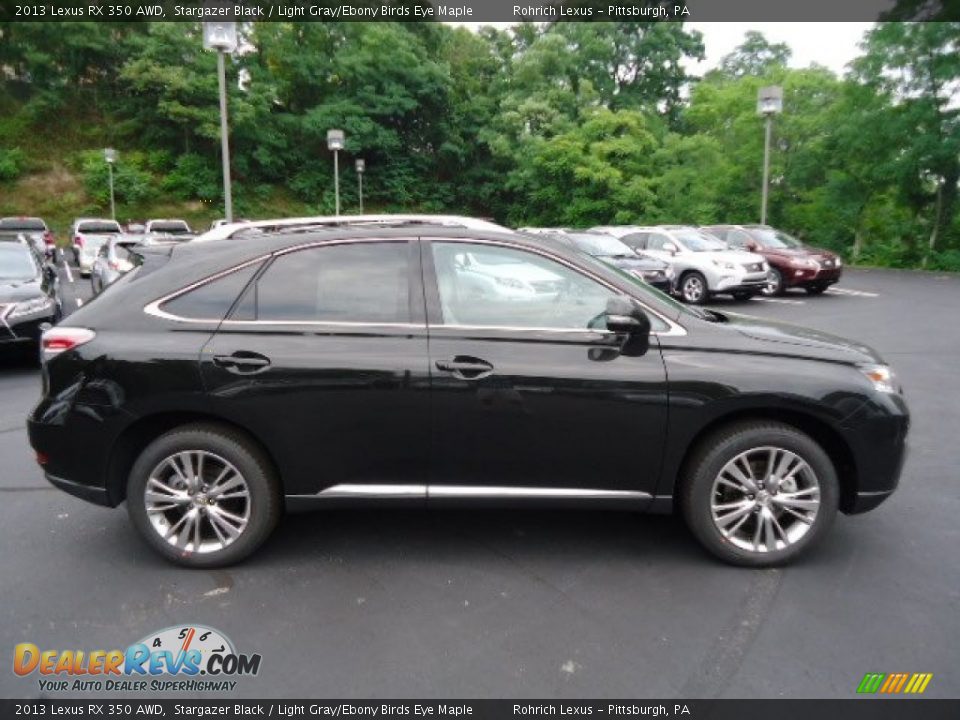 2013 Lexus RX 350 AWD Stargazer Black / Light Gray/Ebony Birds Eye Maple Photo #5