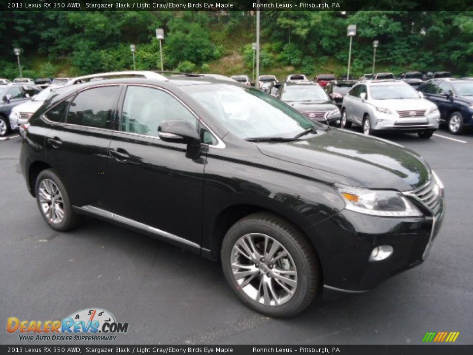 2013 Lexus RX 350 AWD Stargazer Black / Light Gray/Ebony Birds Eye Maple Photo #6