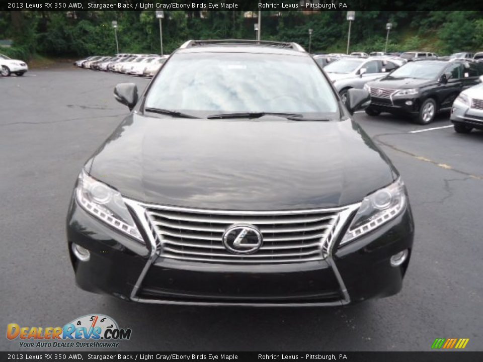 2013 Lexus RX 350 AWD Stargazer Black / Light Gray/Ebony Birds Eye Maple Photo #7