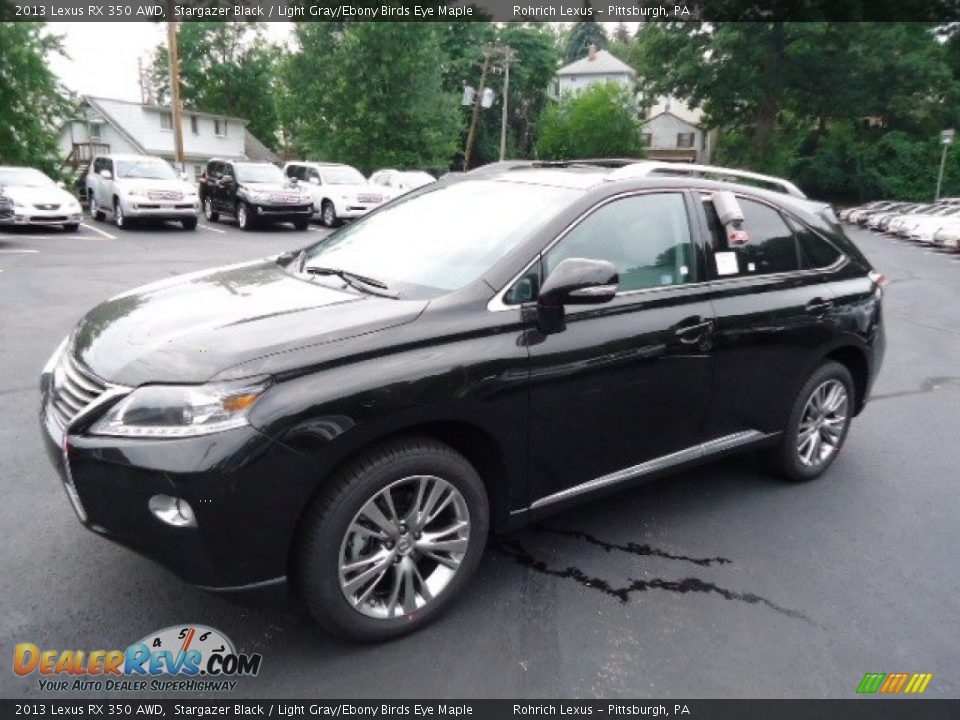 2013 Lexus RX 350 AWD Stargazer Black / Light Gray/Ebony Birds Eye Maple Photo #8