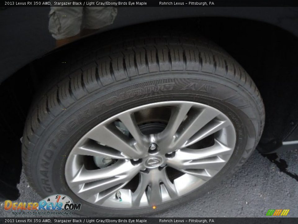 2013 Lexus RX 350 AWD Stargazer Black / Light Gray/Ebony Birds Eye Maple Photo #9