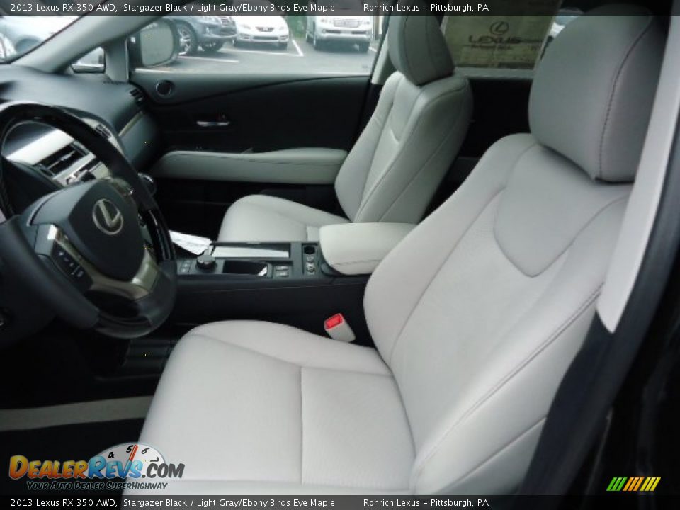 2013 Lexus RX 350 AWD Stargazer Black / Light Gray/Ebony Birds Eye Maple Photo #10