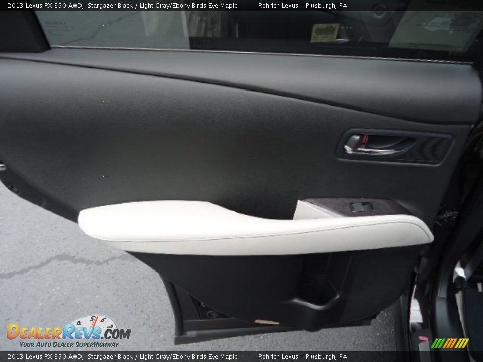 2013 Lexus RX 350 AWD Stargazer Black / Light Gray/Ebony Birds Eye Maple Photo #13