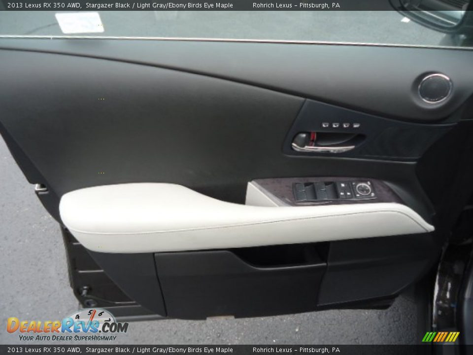 2013 Lexus RX 350 AWD Stargazer Black / Light Gray/Ebony Birds Eye Maple Photo #14