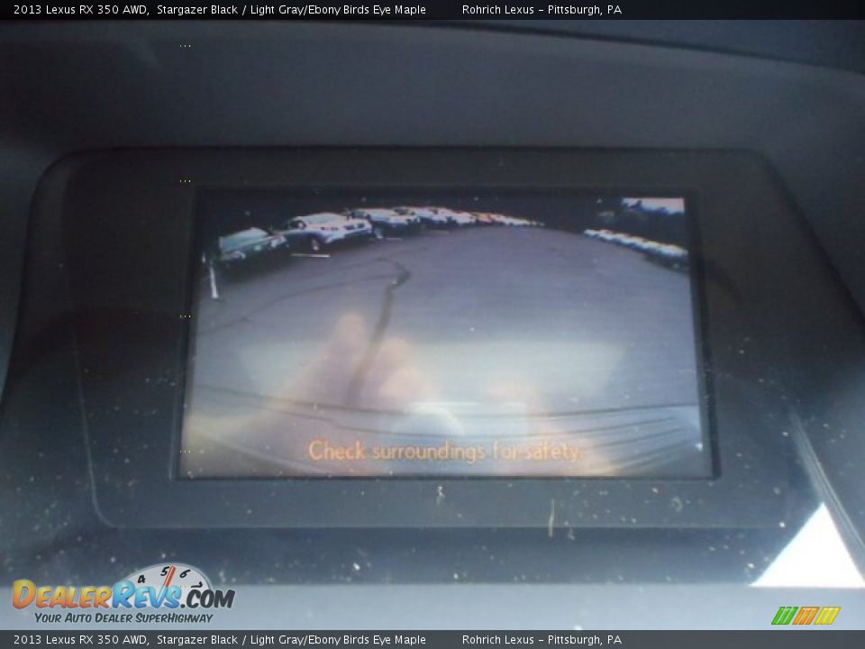 2013 Lexus RX 350 AWD Stargazer Black / Light Gray/Ebony Birds Eye Maple Photo #18