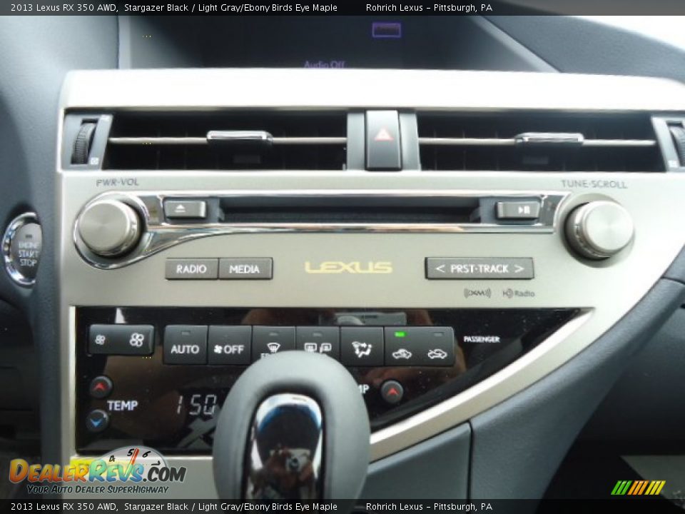 2013 Lexus RX 350 AWD Stargazer Black / Light Gray/Ebony Birds Eye Maple Photo #19