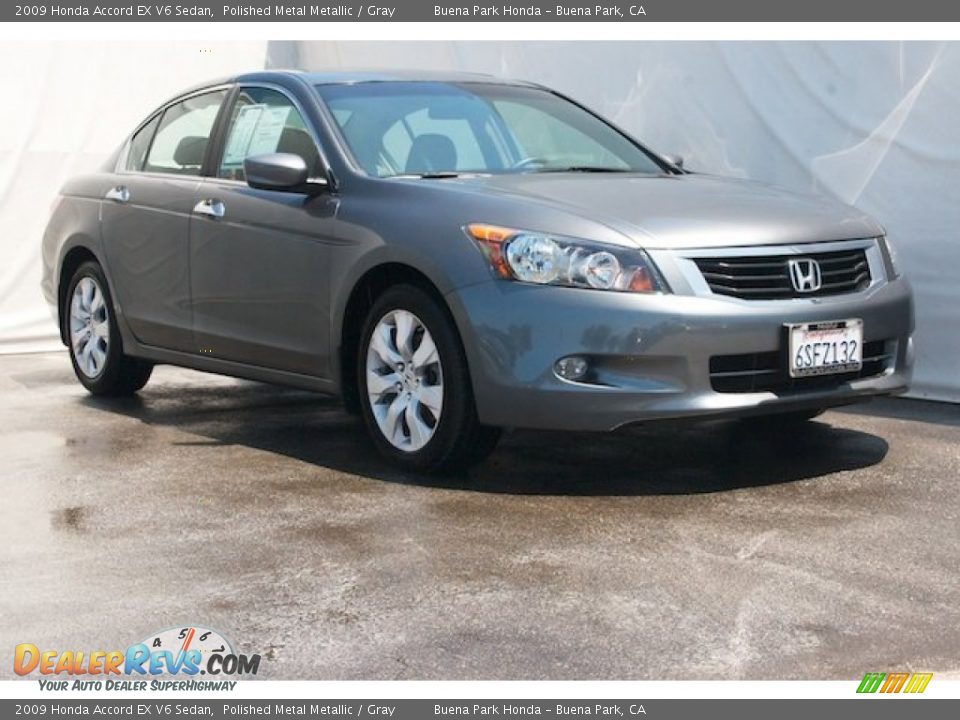2009 Honda Accord EX V6 Sedan Polished Metal Metallic / Gray Photo #1