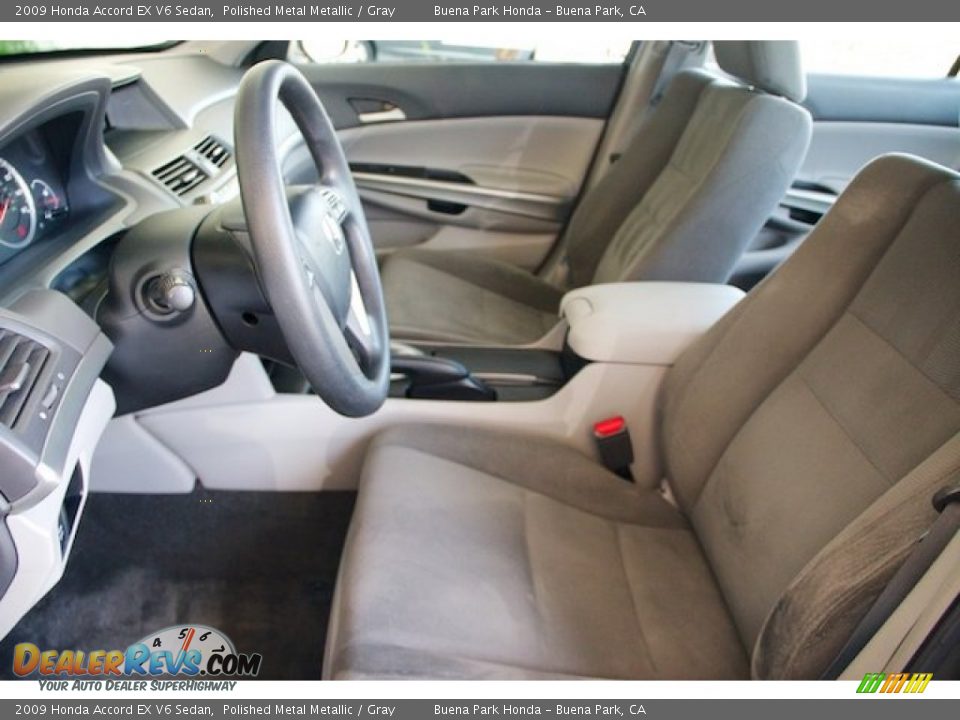 2009 Honda Accord EX V6 Sedan Polished Metal Metallic / Gray Photo #3