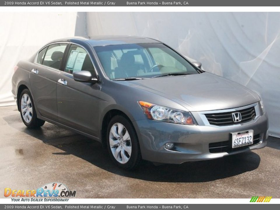 2009 Honda Accord EX V6 Sedan Polished Metal Metallic / Gray Photo #6