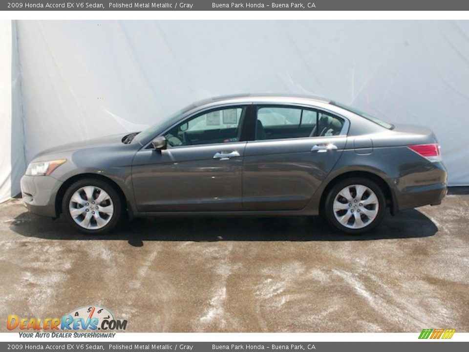 2009 Honda Accord EX V6 Sedan Polished Metal Metallic / Gray Photo #8