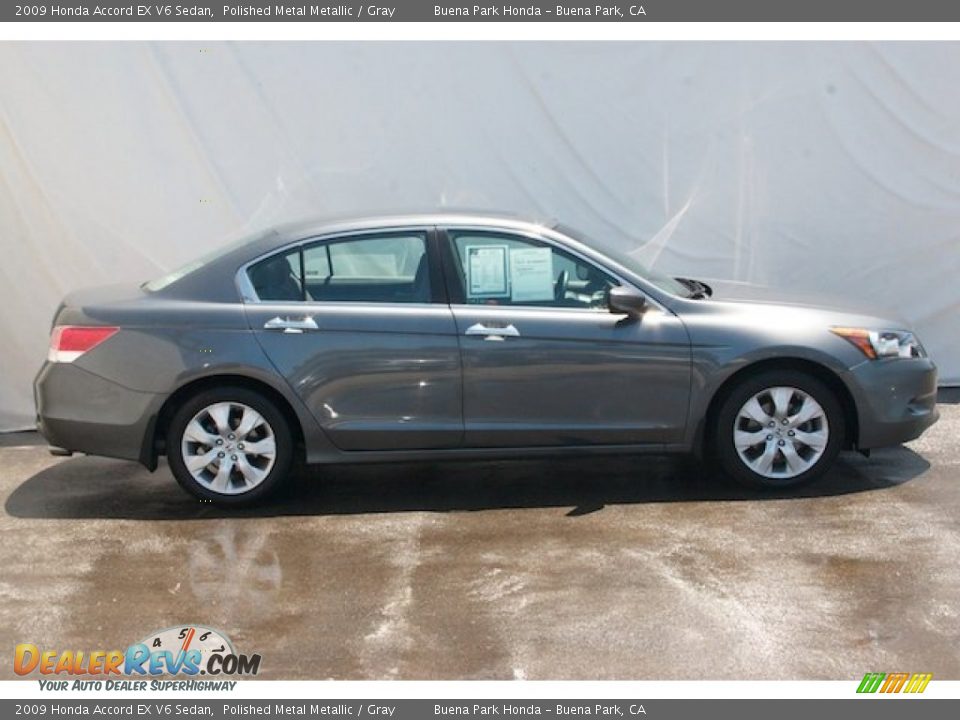 2009 Honda Accord EX V6 Sedan Polished Metal Metallic / Gray Photo #10