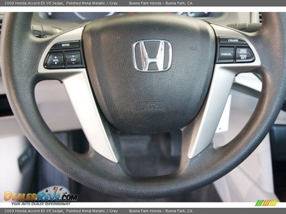2009 Honda Accord EX V6 Sedan Polished Metal Metallic / Gray Photo #11
