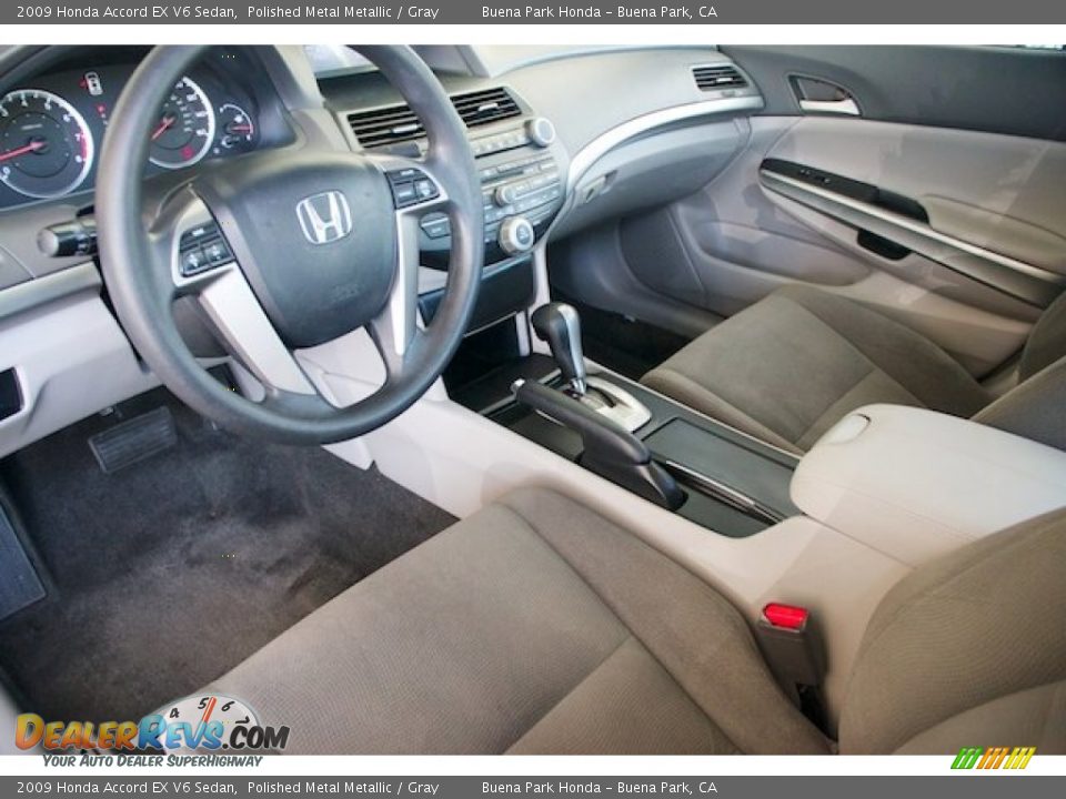 2009 Honda Accord EX V6 Sedan Polished Metal Metallic / Gray Photo #13