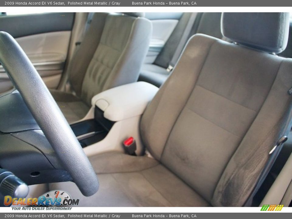 2009 Honda Accord EX V6 Sedan Polished Metal Metallic / Gray Photo #14