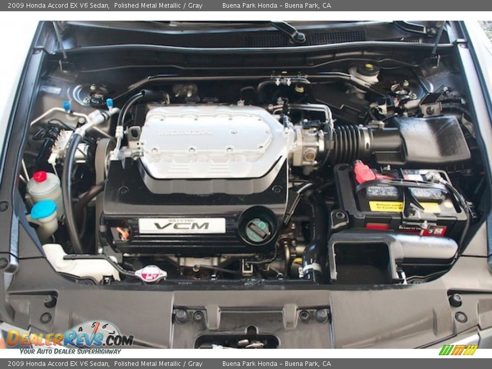 2009 Honda Accord EX V6 Sedan Polished Metal Metallic / Gray Photo #29