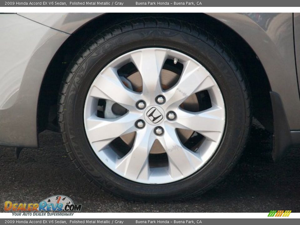 2009 Honda Accord EX V6 Sedan Polished Metal Metallic / Gray Photo #30