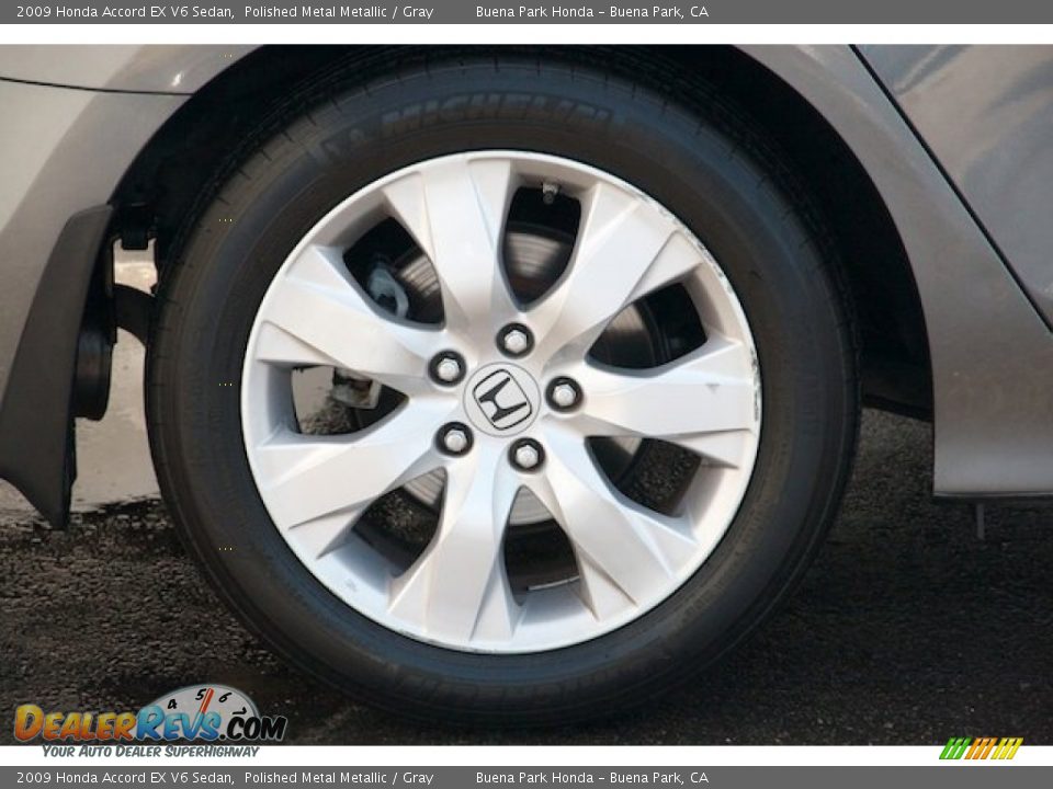 2009 Honda Accord EX V6 Sedan Polished Metal Metallic / Gray Photo #32