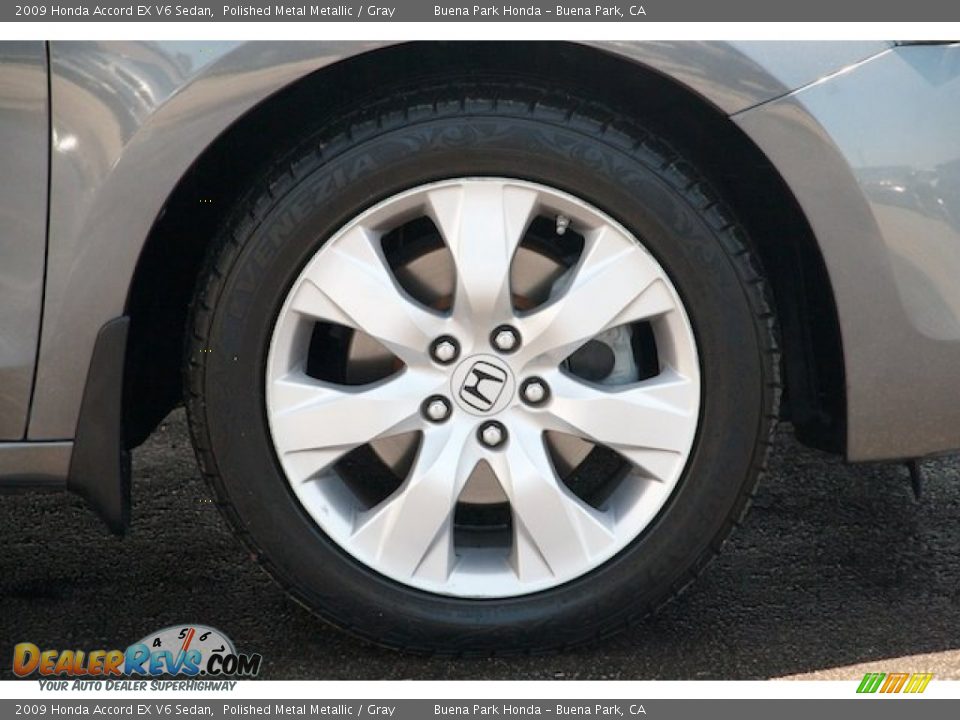 2009 Honda Accord EX V6 Sedan Polished Metal Metallic / Gray Photo #33