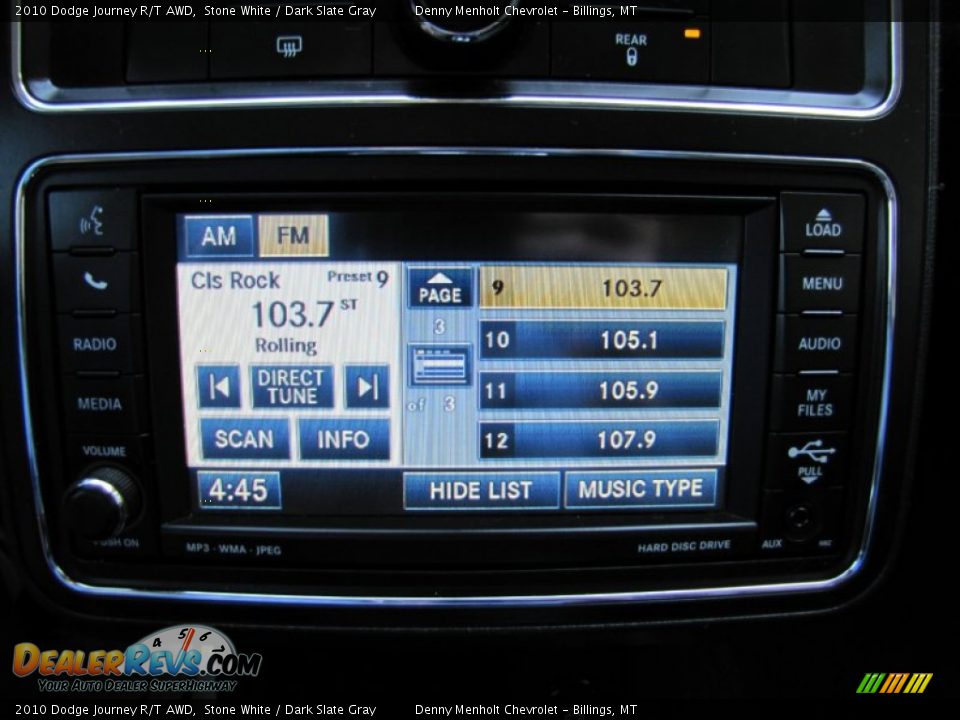 Controls of 2010 Dodge Journey R/T AWD Photo #18