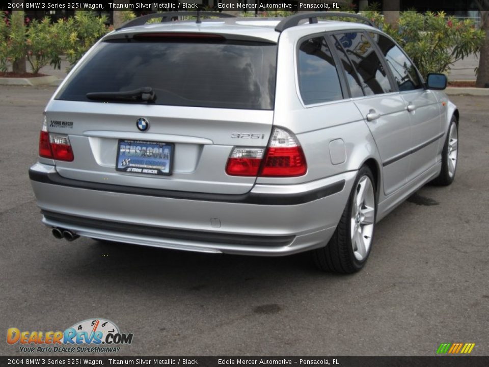 2004 BMW 3 Series 325i Wagon Titanium Silver Metallic / Black Photo #7