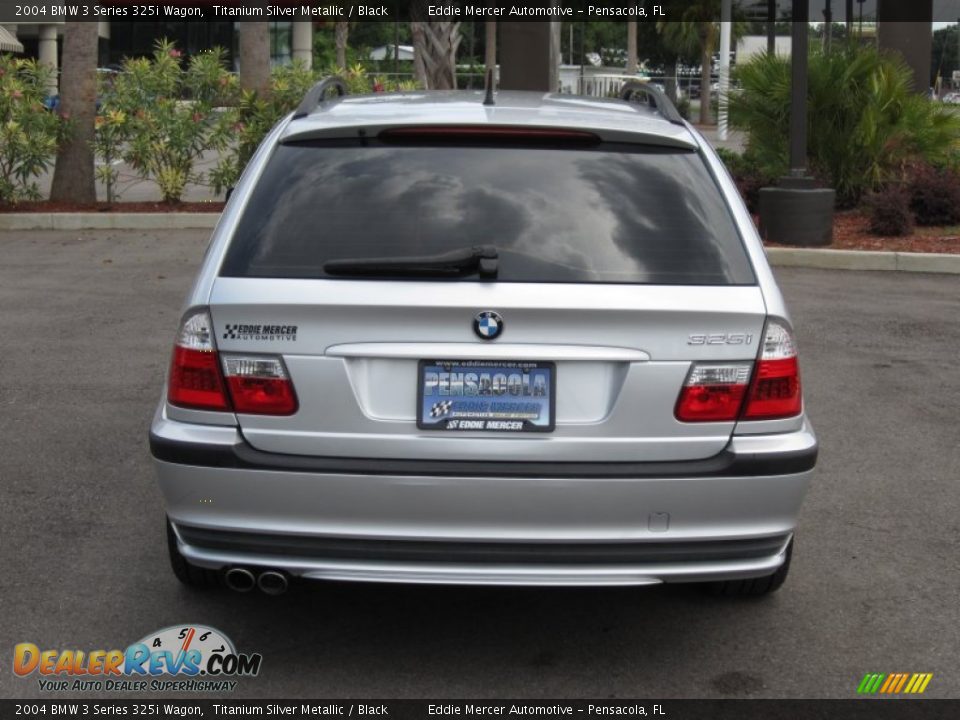 2004 BMW 3 Series 325i Wagon Titanium Silver Metallic / Black Photo #8