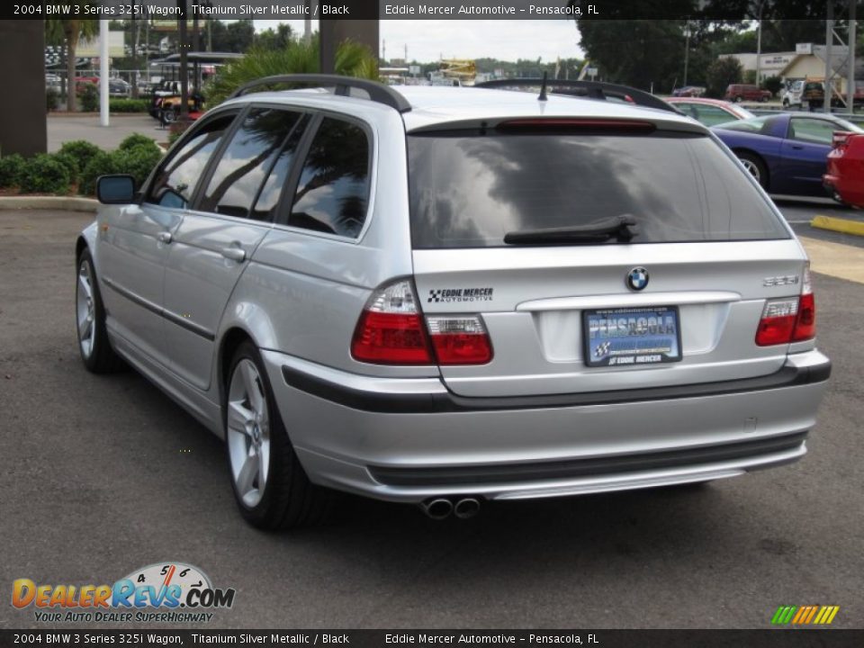 2004 BMW 3 Series 325i Wagon Titanium Silver Metallic / Black Photo #9