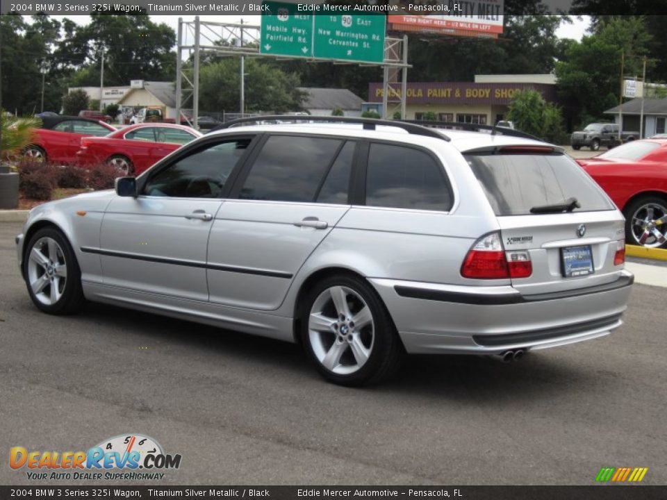 2004 BMW 3 Series 325i Wagon Titanium Silver Metallic / Black Photo #10