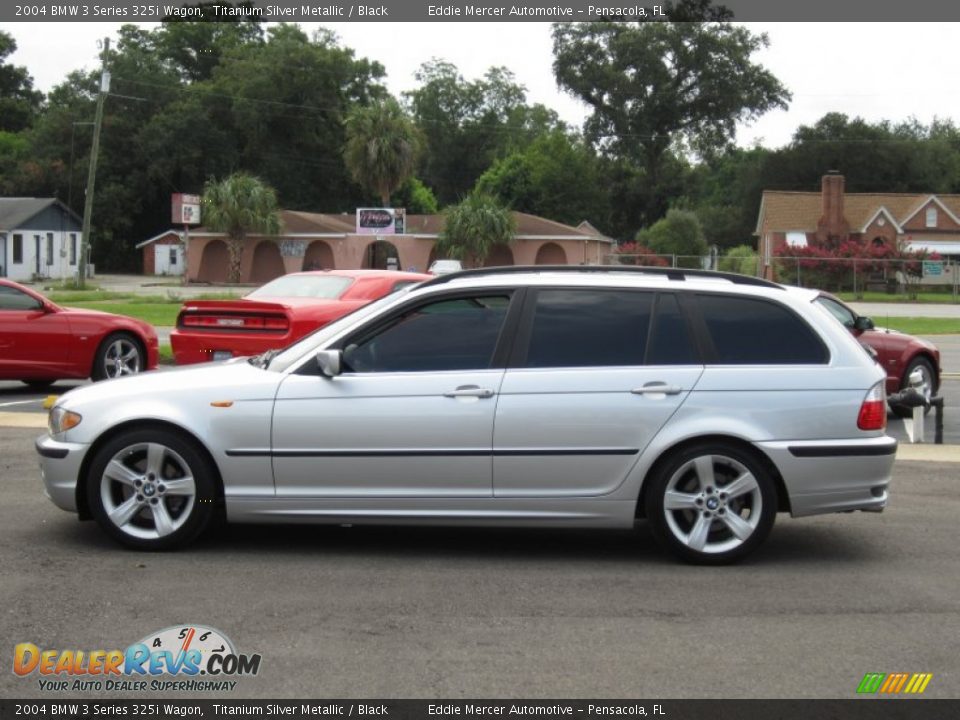 2004 BMW 3 Series 325i Wagon Titanium Silver Metallic / Black Photo #11