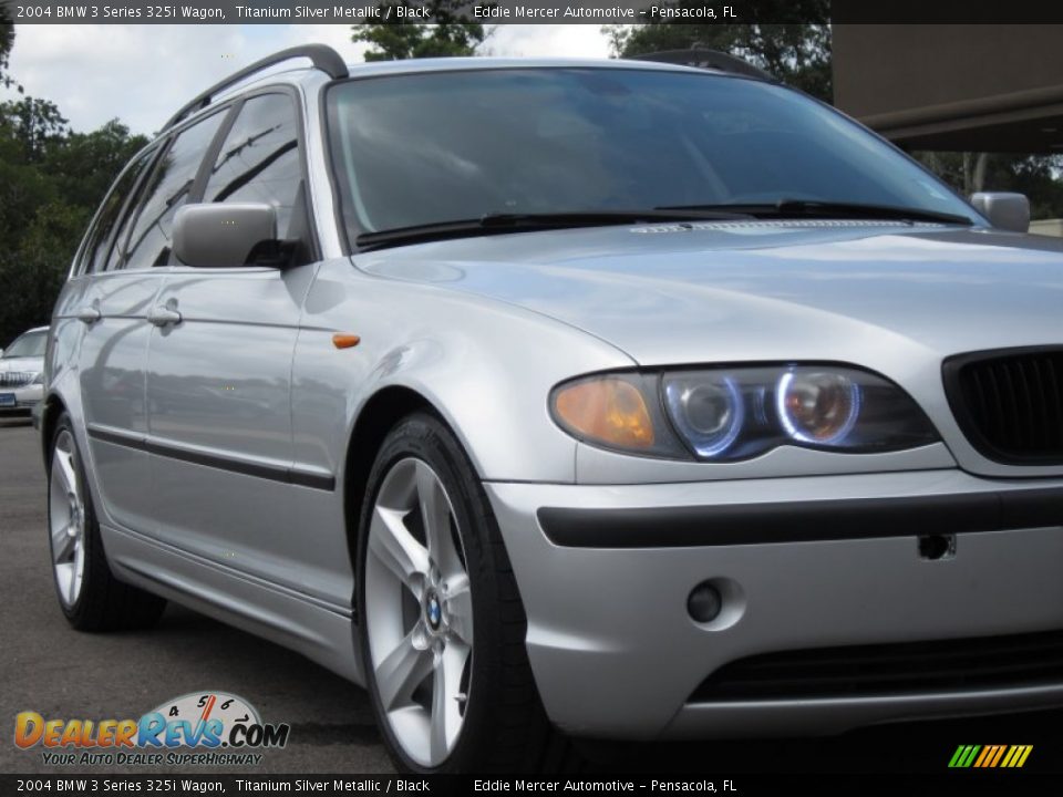 2004 BMW 3 Series 325i Wagon Titanium Silver Metallic / Black Photo #14