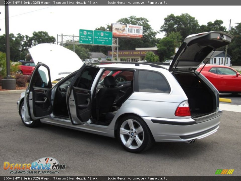 2004 BMW 3 Series 325i Wagon Titanium Silver Metallic / Black Photo #23