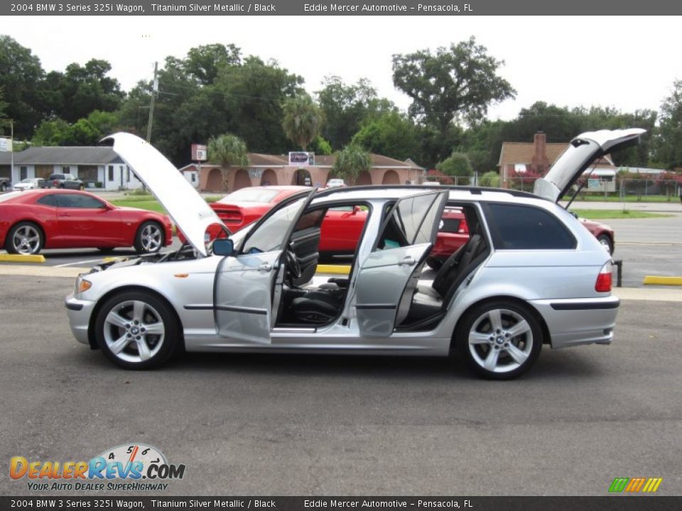 2004 BMW 3 Series 325i Wagon Titanium Silver Metallic / Black Photo #24