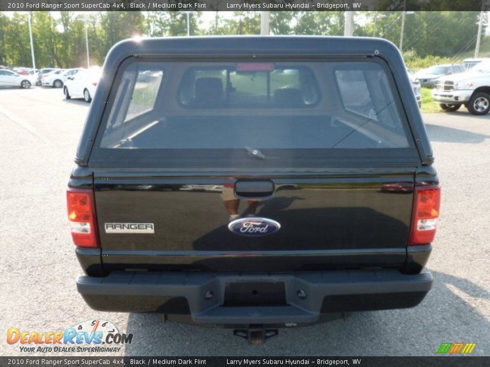 2010 Ford Ranger Sport SuperCab 4x4 Black / Medium Dark Flint Photo #6