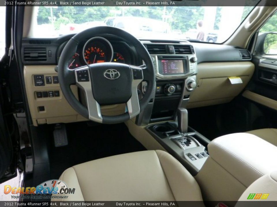 2012 Toyota 4Runner SR5 4x4 Black / Sand Beige Leather Photo #10