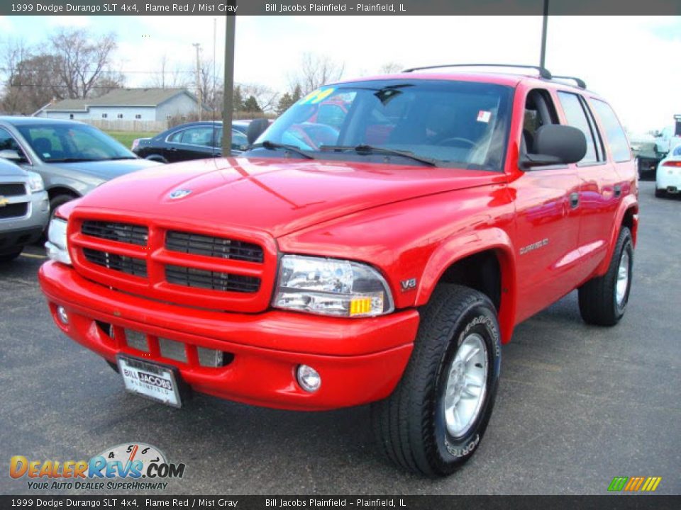 1999 Dodge Durango SLT 4x4 Flame Red / Mist Gray Photo #2