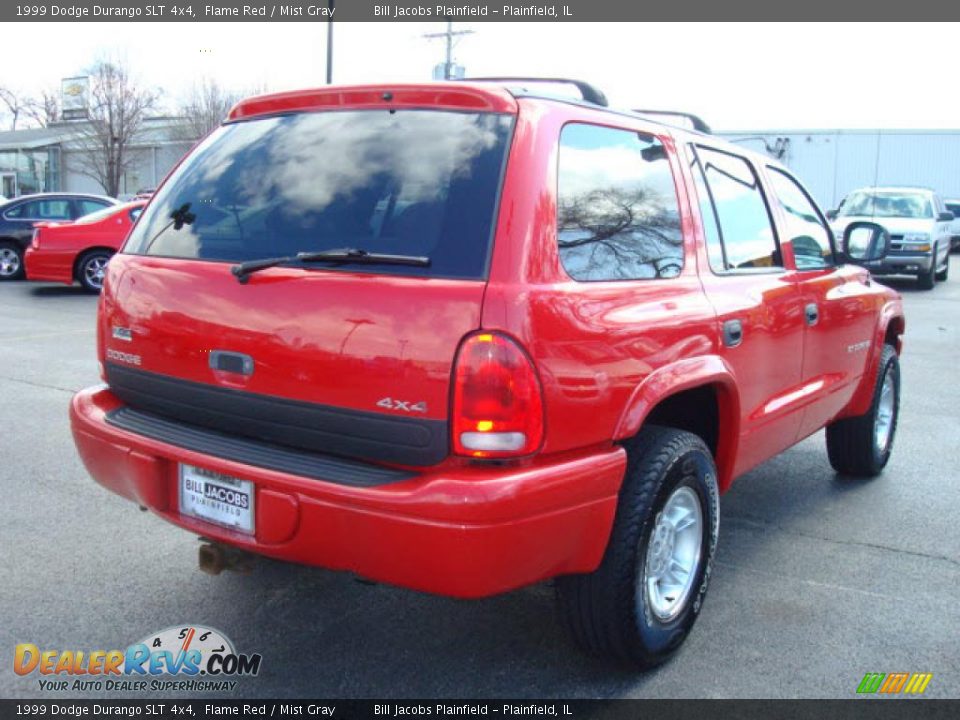 1999 Dodge Durango SLT 4x4 Flame Red / Mist Gray Photo #5