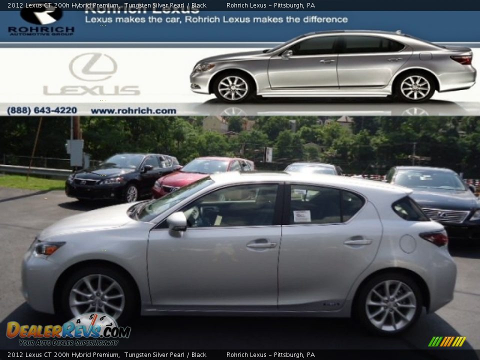 2012 Lexus CT 200h Hybrid Premium Tungsten Silver Pearl / Black Photo #1