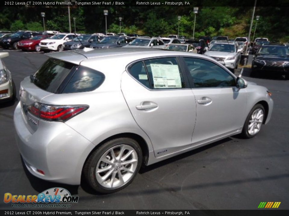 2012 Lexus CT 200h Hybrid Premium Tungsten Silver Pearl / Black Photo #4