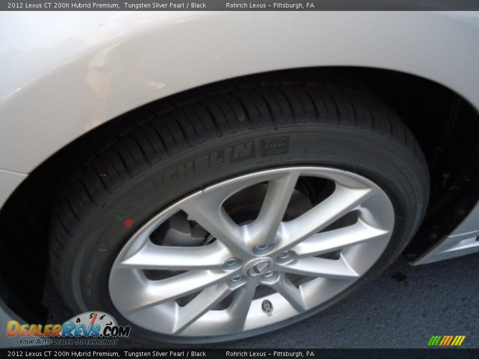 2012 Lexus CT 200h Hybrid Premium Tungsten Silver Pearl / Black Photo #9
