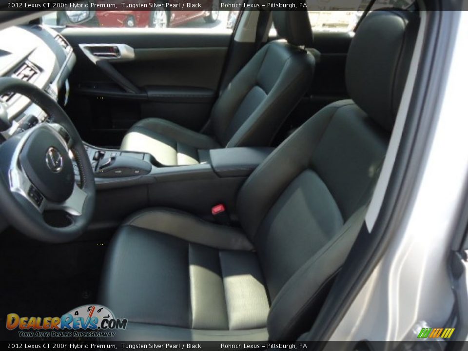 2012 Lexus CT 200h Hybrid Premium Tungsten Silver Pearl / Black Photo #10